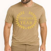 Teacher Of The Year Greatest Ever Award Day Cooling Performance Crew T-Shirt