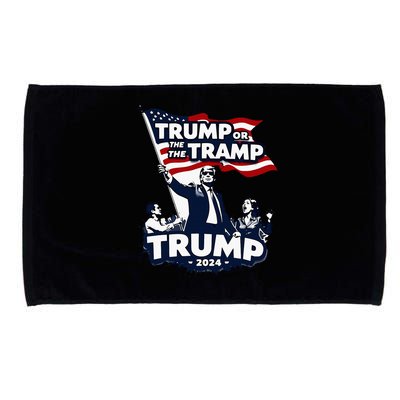 Trump Or The Tramp 2024 Vote For Trump Vance Election Humor Microfiber Hand Towel