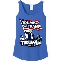 Trump Or The Tramp 2024 Vote For Trump Vance Election Humor Ladies Essential Tank