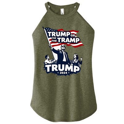 Trump Or The Tramp 2024 Vote For Trump Vance Election Humor Women's Perfect Tri Rocker Tank