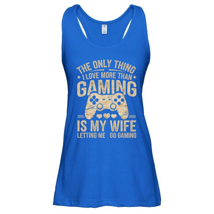 The Only Thing I Love More Than Gaming Vintage Retro Gamer Gift Ladies Essential Flowy Tank