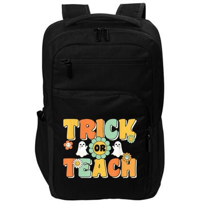 Trick Or Teach Funny Teacher Halloween Costume Teacher Impact Tech Backpack