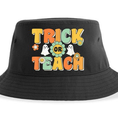 Trick Or Teach Funny Teacher Halloween Costume Teacher Sustainable Bucket Hat