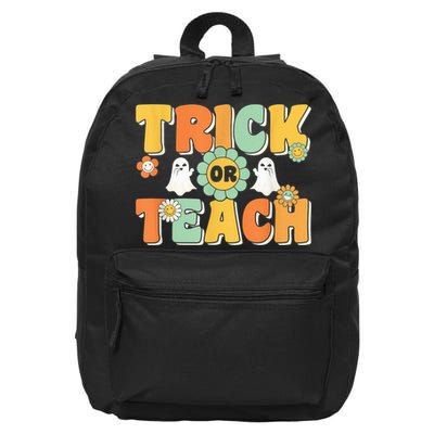 Trick Or Teach Funny Teacher Halloween Costume Teacher 16 in Basic Backpack