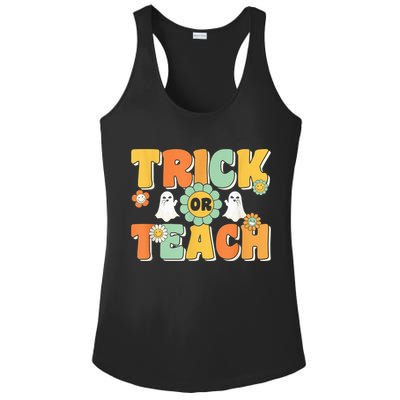 Trick Or Teach Funny Teacher Halloween Costume Teacher Ladies PosiCharge Competitor Racerback Tank