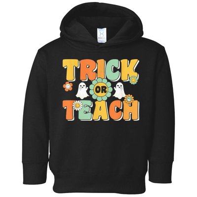 Trick Or Teach Funny Teacher Halloween Costume Teacher Toddler Hoodie