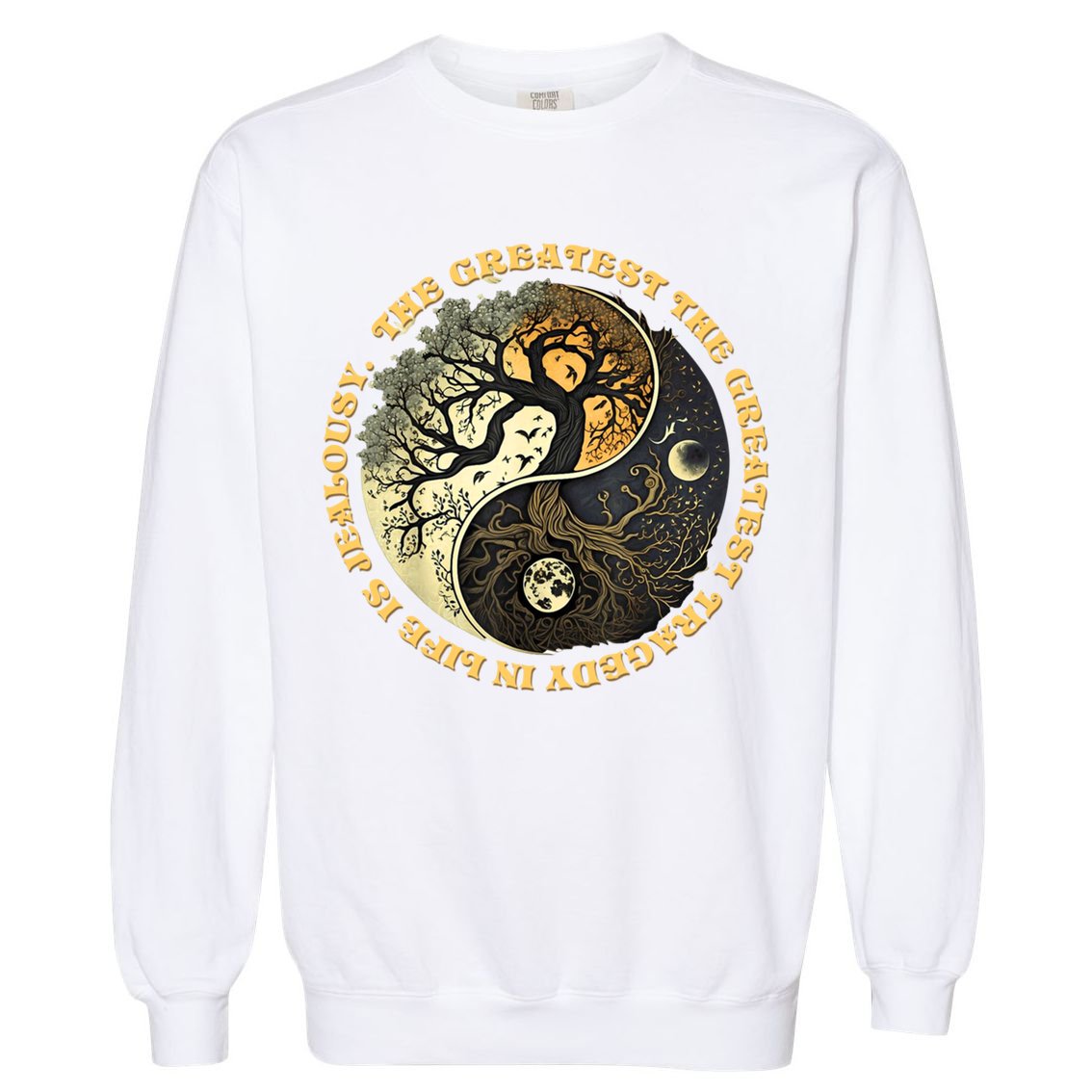 Tree Of The Mystical Life Zen Yoga Meditation Gift Funny Gift Garment-Dyed Sweatshirt