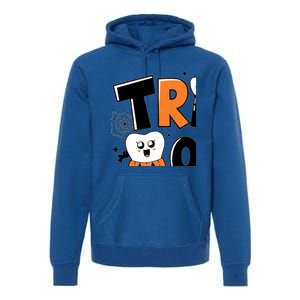 Trick Or Th Funny Dental Halloween Treat Dentist Gift Premium Hoodie