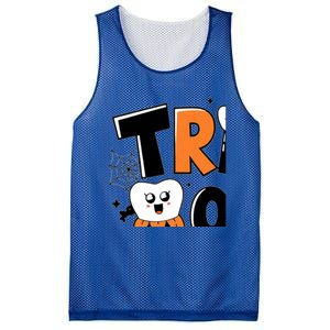 Trick Or Th Funny Dental Halloween Treat Dentist Gift Mesh Reversible Basketball Jersey Tank