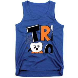 Trick Or Th Funny Dental Halloween Treat Dentist Gift Tank Top