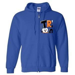 Trick Or Th Funny Dental Halloween Treat Dentist Gift Full Zip Hoodie