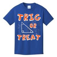 Trig Or Treat Lazy Halloween Costume Funny Math Teacher Kids T-Shirt