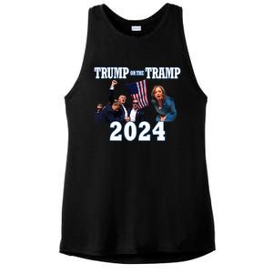 Trump Or The Tramp 2024 Vote For Trump Trump Vance 2024 Ladies PosiCharge Tri-Blend Wicking Tank