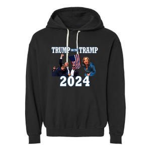 Trump Or The Tramp 2024 Vote For Trump Trump Vance 2024 Garment-Dyed Fleece Hoodie