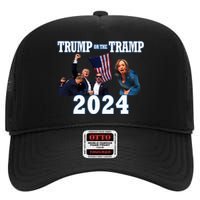 Trump Or The Tramp 2024 Vote For Trump Trump Vance 2024 High Crown Mesh Back Trucker Hat