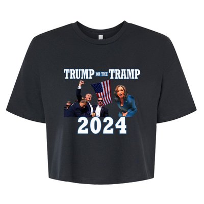 Trump Or The Tramp 2024 Vote For Trump Trump Vance 2024 Bella+Canvas Jersey Crop Tee