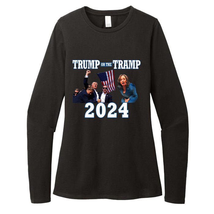 Trump Or The Tramp 2024 Vote For Trump Trump Vance 2024 Womens CVC Long Sleeve Shirt