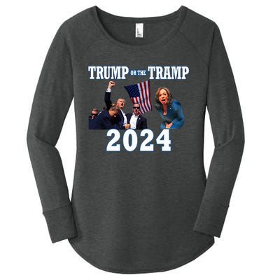 Trump Or The Tramp 2024 Vote For Trump Trump Vance 2024 Women's Perfect Tri Tunic Long Sleeve Shirt