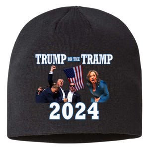 Trump Or The Tramp 2024 Vote For Trump Trump Vance 2024 Sustainable Beanie