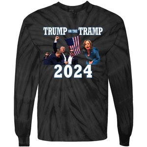 Trump Or The Tramp 2024 Vote For Trump Trump Vance 2024 Tie-Dye Long Sleeve Shirt