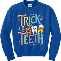 Trick Or Th Funny Dental Halloween Treat Dentist Great Gift Kids Sweatshirt