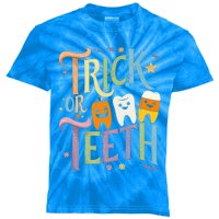 Trick Or Th Funny Dental Halloween Treat Dentist Great Gift Kids Tie-Dye T-Shirt