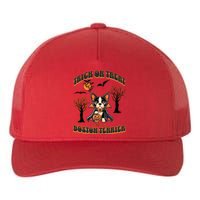 Trick Or Treat With A Boston Terrier Halloween Graphic Yupoong Adult 5-Panel Trucker Hat