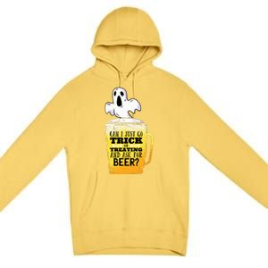 Trick Or Treating Beer Funny Premium Pullover Hoodie