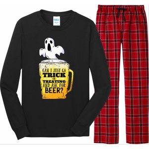 Trick Or Treating Beer Funny Long Sleeve Pajama Set