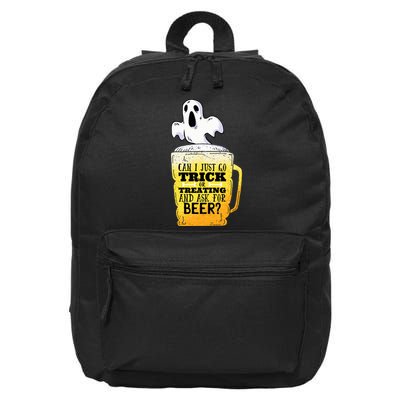 Trick Or Treating Beer Funny 16 in Basic Backpack