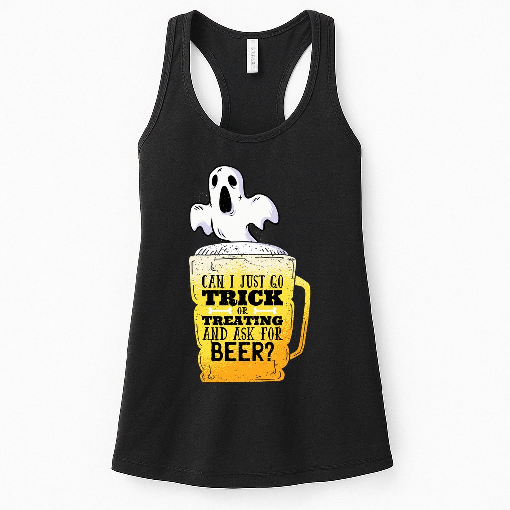Trick Or Treating Beer Funny Womens Tank Top