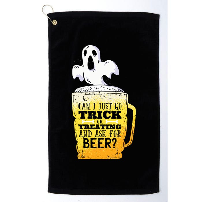 Trick Or Treating Beer Funny Golf Towel