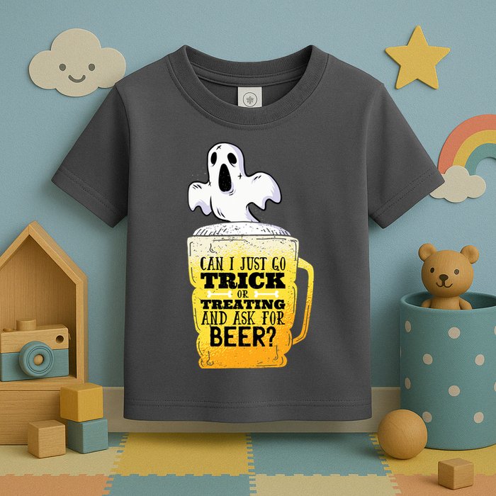 Trick Or Treating Beer Funny Toddler T-Shirt