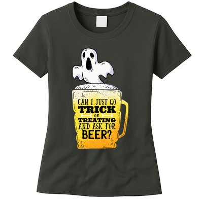 Trick Or Treating Beer Funny Womens T-Shirt