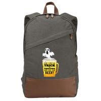 Trick Or Treating Beer Funny Cotton Canvas Backpack