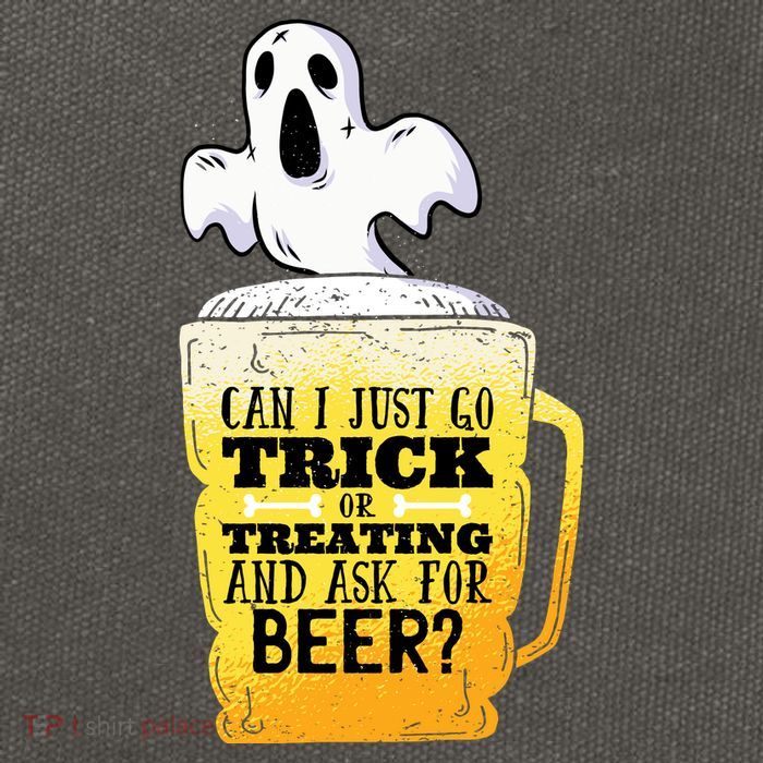 Trick Or Treating Beer Funny Cotton Canvas Backpack