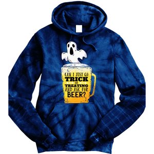 Trick Or Treating Beer Funny Tie Dye Hoodie