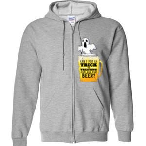 Trick Or Treating Beer Funny Full Zip Hoodie