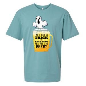 Trick Or Treating Beer Funny Sueded Cloud Jersey T-Shirt