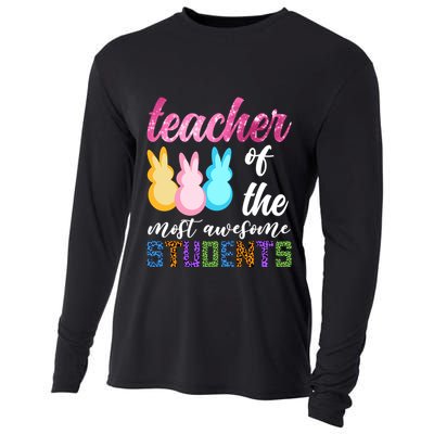 Teacher Of The Most Awesome Students Easter Funny Teacher Gift Cooling Performance Long Sleeve Crew
