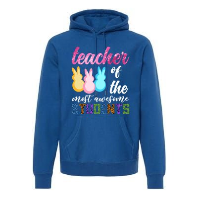 Teacher Of The Most Awesome Students Easter Funny Teacher Gift Premium Hoodie