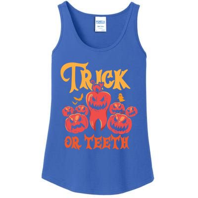 Trick Or Teeth Halloween Costume Dentist Gift Ladies Essential Tank