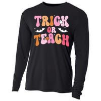 Trick Or Teach Halloween Teacher Kids Teacher Life Cooling Performance Long Sleeve Crew