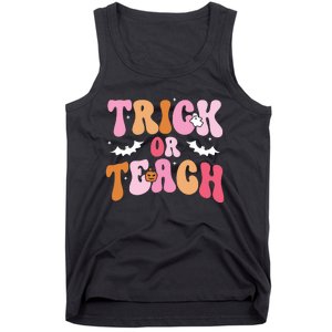 Trick Or Teach Halloween Teacher Kids Teacher Life Tank Top