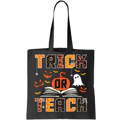 Trick Or Teach Retro Halloween Teacher Costume Tote Bag