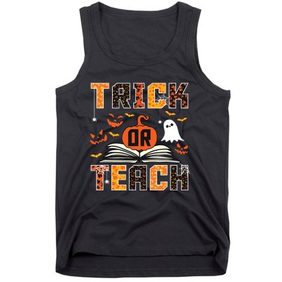 Trick Or Teach Retro Halloween Teacher Costume Tank Top