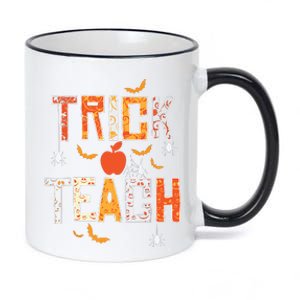 Trick Or Teach Retro Halloween Teacher Costume 11oz Black Color Changing Mug