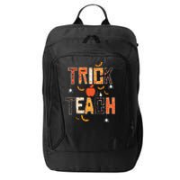 Trick Or Teach Retro Halloween Teacher Costume City Backpack