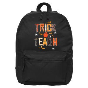 Trick Or Teach Retro Halloween Teacher Costume 16 in Basic Backpack