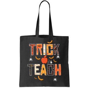 Trick Or Teach Retro Halloween Teacher Costume Tote Bag